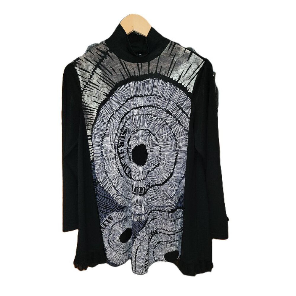 Tokuko 1er Vol tunic geometric design dress - size 4 (U.S.) Black – used